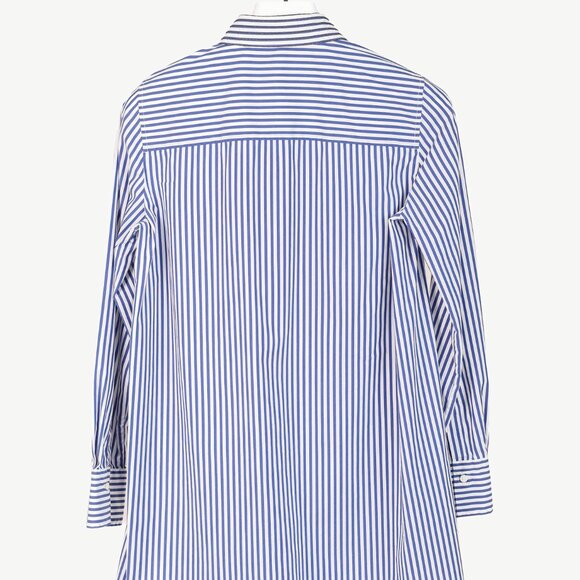 Brunello Cucinelli AW/16 Blue White Striped Monili-Bead Shirt - Picture 2 of 10